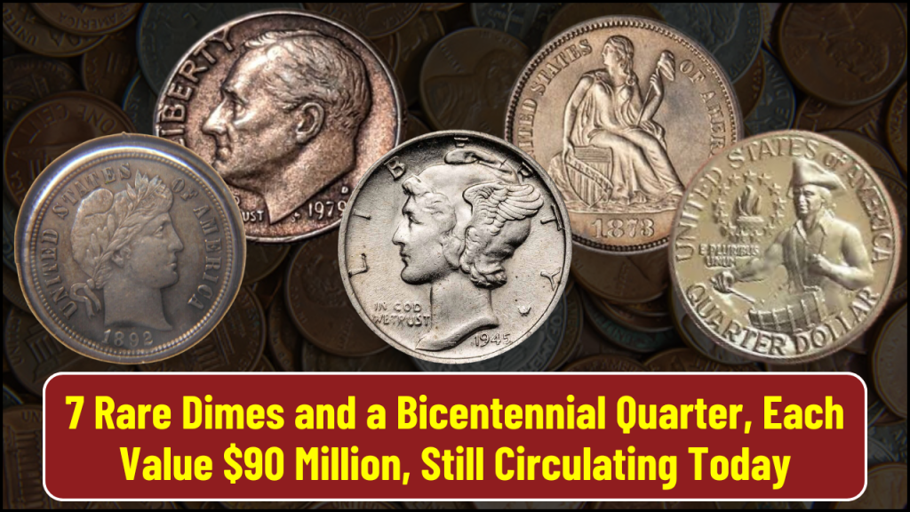 7 Rare Dimes and a Bicentennial Quarter